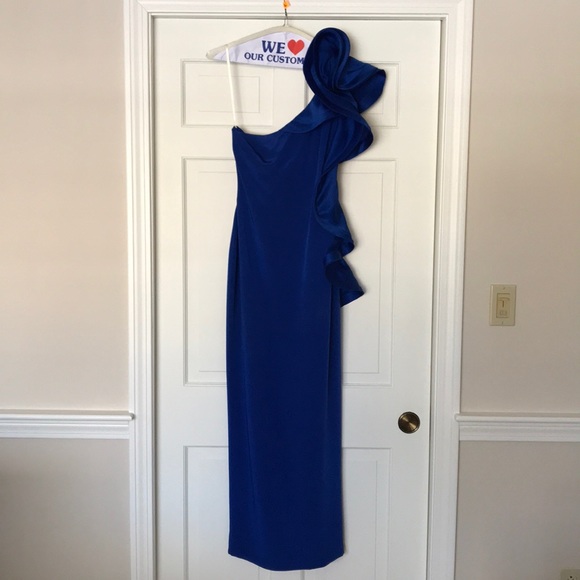Beautiful Royal Blue Marchesa Notte Evening Gown - Picture 1 of 8